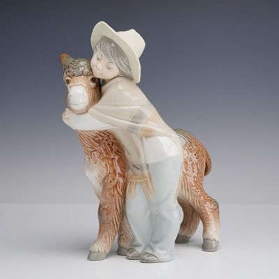 Lladro Porcelain Figurine Platero and Marcelino 01001181. This Lladro porcelain figurine depicts 