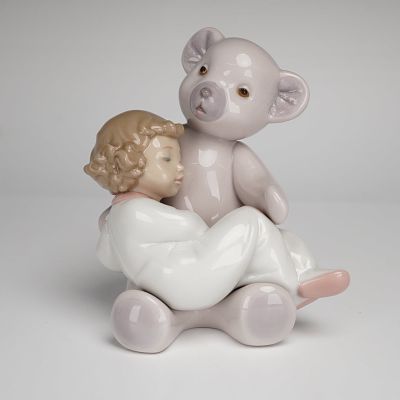Nao by Lladro Porcelain Figurine, Big Bear Hug. Nao by Lladro porcelain figurine titled Big Bear 