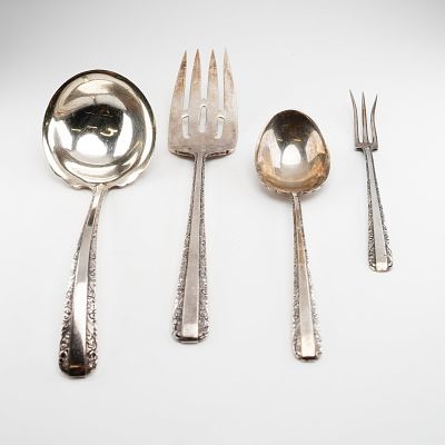 4pc Towle Candlelight Sterling Silver Flatware Set. This set of sterling silver flatware was 