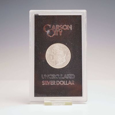 1884-CC US Carson City Mint Morgan Silver Dollar. This 1884-CC Morgan silver dollar was struck 