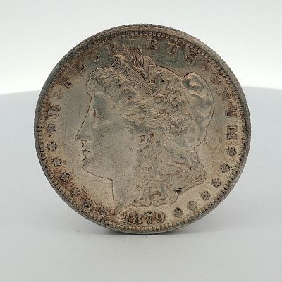 1879-S US Morgan Silver Dollar Coin. This US Morgan silver dollar is dated 1879 and was struck 
