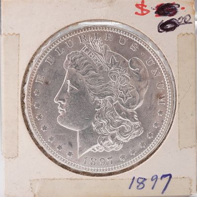 1897 United States Morgan Silver Dollar. The Morgan dollar is a United States silver dollar 