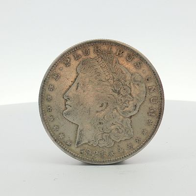 1921 US Morgan Silver Dollar Coin Circulated. This 1921 US Morgan silver dollar was struck at 