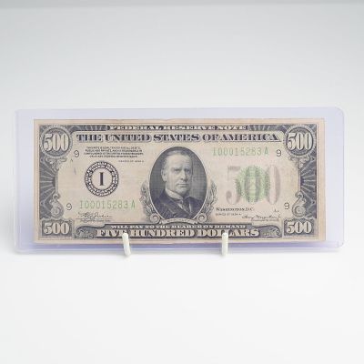 US $500 Federal Reserve Note Series 1934 A Minneapolis. This vintage US currency bill $ 500.00 