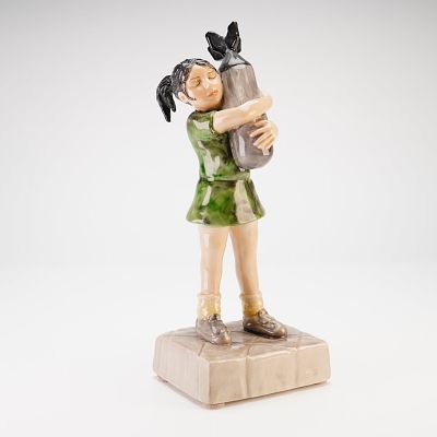 Banksy Bomb Hugger by Kevin Francis Signed Trial Edition Ceramic Figurine. A Kevin Francis 