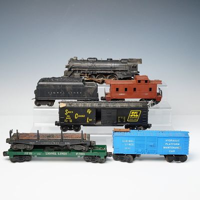 6pc Vintage Lionel O-27 Gauge Model Train Components. A collection of six vintage O or O-27 