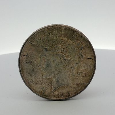 1922 US Peace Silver Dollar. This United States 1922 Peace silver dollar was struck at the 