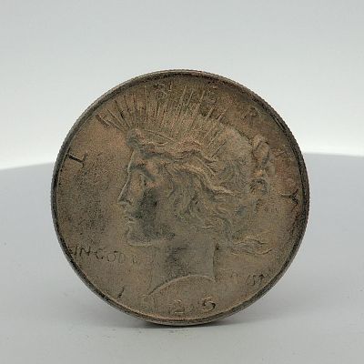 US 1923 Peace Silver Dollar. US 1923 Peace silver dollar. This struck coin is composed of 90 