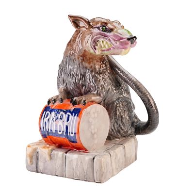 Kevin Francis Ceramics Banksy Street Art Collection Irn-Bru Rat Prototyp Figurine. A unique 
