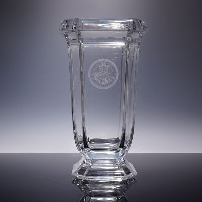Mikasa Baron Pattern Lead Crystal Commemorative Vase for Pine Crest School. A Mikasa Baron 