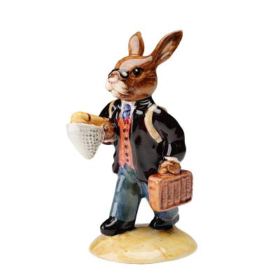 Royal Doulton Bunnykins Prototype Colorway Figurine, Fisherman DB84. A rare Royal Doulton 
