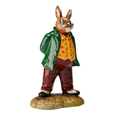 Royal Doulton Bunnykins Prototype Figurine, Father Bunnykins. Hand-painted ceramic figurine from 