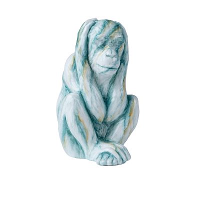 Royal Doulton Experimental Figurine, Does Not Hear Monkey. An extremely rare Royal Doulton 
