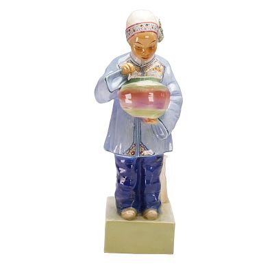 Goldscheider Julius Hentschel Figurine of Chinese Girl. A very early showing a Chinese girl in 