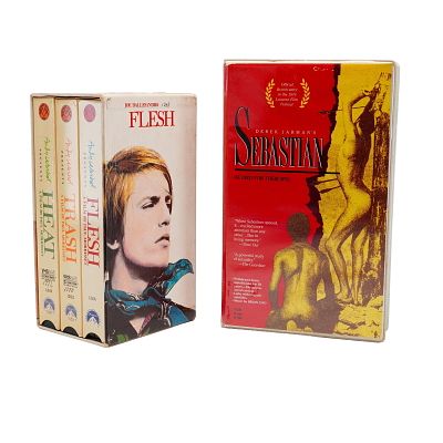 Rare Andy Warhol Cult Cinema VHS Collection Including Flesh, Trash & Heat and Derek Jarman's. Thi 