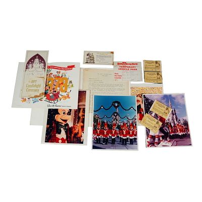 Assortment of Original Walt Disney World Christmas Press Materials and Memorabilia. This 