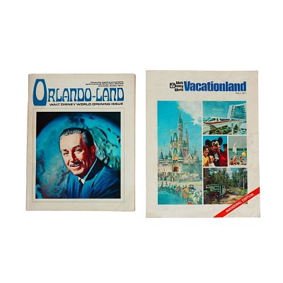 2pc 1971 Walt Disney World Vacationland and Orlando-Land Magazines. This collection includes the 