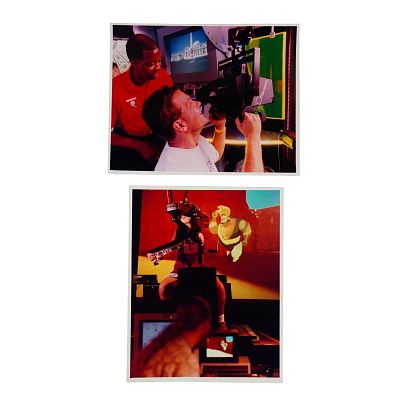 2pc Walt Disney World Innoventions Virtual Reality Press Photographs. These press photographs 