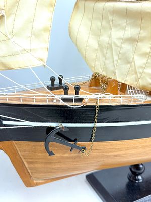 Handcrafted Wood Model of the Cutty Sark British Clipper Ship. This handcrafted wood model 