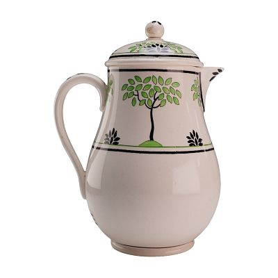 Wedgwood Hand-Painted Queensware Lidded Jug, Arbor Pattern Circa 1930. This Wedgwood Arbor 