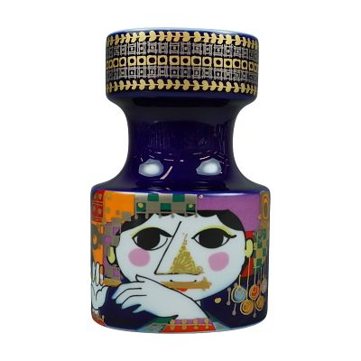 Rosenthal Bjorn Wiinblad Studio-Line Cobalt Blue Porcelain Candlestick Holder. A Rosenthal 