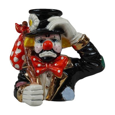 Ron Lee 1992 Glazed Ceramic Hobo Clown Vase. Ron Lee (American, 1947-2017). A glazed ceramic 