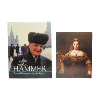2pc Volumes on Armand Hammer. A lot of 2 Armand Hammer theme books detailing the life and art 