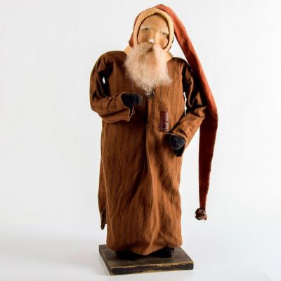 Arnett's Country Store, Large Santa Doll with Candle. Hand crafted 24" tall Santa doll. Brown 