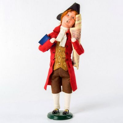 Byers Choice Figurine, The Carolers, Thomas Jefferson. Handcrafted Christmas figurine of Thomas 