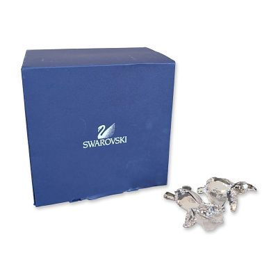 Swarovski Crystal Baby Sea Turtles Figurine. Featuring two faceted clear crystal turtles with 