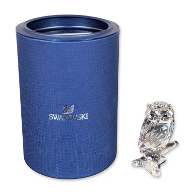 Swarovski Crystal Owl Figurine. Swarovski Owl figurine in faceted clear lead crystal, featuring 