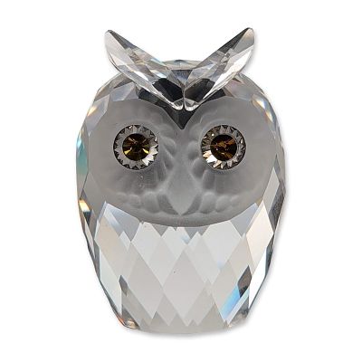 Swarovski Silver Crystal Owl Figurine. Swarovski Silver Crystal retired owl figurine crafted in 