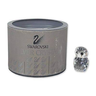 Swarovski Silver Crystal Owlet Figurine. This Swarovski crystal owlet, part of the "Woodland 
