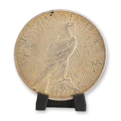 1923-S US One Dollar Peace Silver Dollar Coin, Circulated. This 1923 Peace silver dollar was 