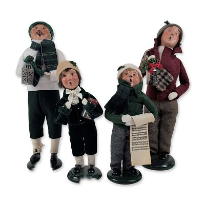 4pc Byers Choice Handcrafted Fabric Christmas Carolers. Byers Choice Ltd. set of four 