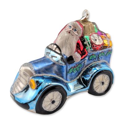 Christopher Radko Royal Roadster Santa Ornament. Christopher Radko. Royal Roadster Santa in car 