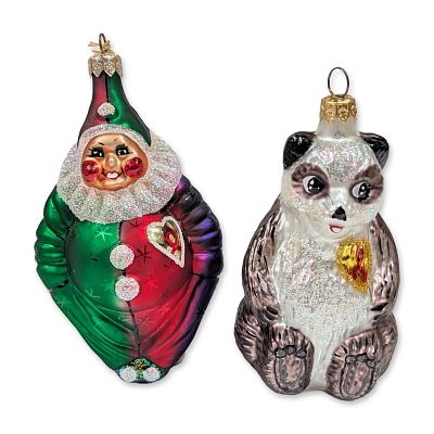 2pc Christopher Radko Glass Ornaments. Christopher Radko. Pair of hand-blown glass Christmas 