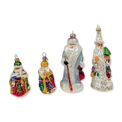 Set of Four Christopher Radko Santa Claus Ornaments. Christopher Radko. Set of four hand-blown 