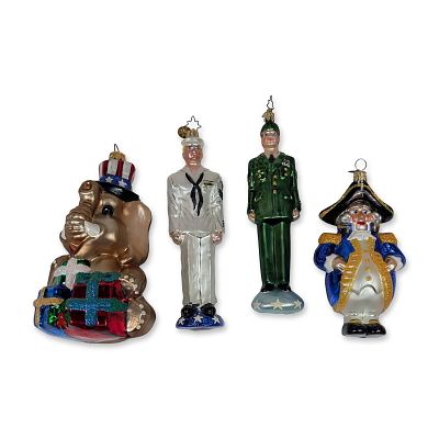 4pc Christopher Radko Glass Ornaments. Christopher Radko. Group of four hand-blown glass 