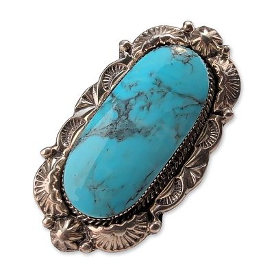 Running Bear Southwestern Sterling Silver Turquoise Ring. Southwestern ring by Running Bear 