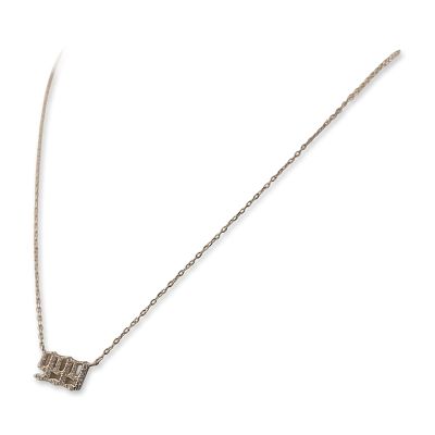 Gothic Style Gold-Plated Sterling Silver 999 Necklace. Gold-plated sterling silver necklace 
