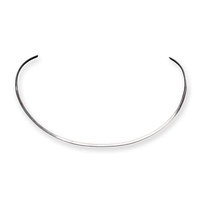 Sterling Silver Mexican Minimalist Rigid Wire Collar Necklace. A minimalist necklace featuring a 