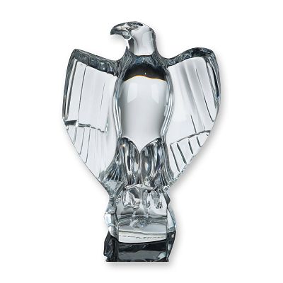 Baccarat Crystal American Eagle Figurine. Figurine in clear lead crystal depicting an eagle with 