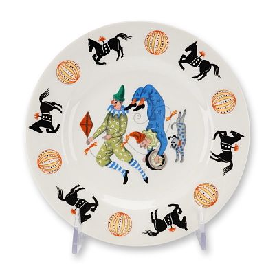 Wedgwood Big Top Nursery Ware Circus Plate. A vintage circular earthenware plate from the 