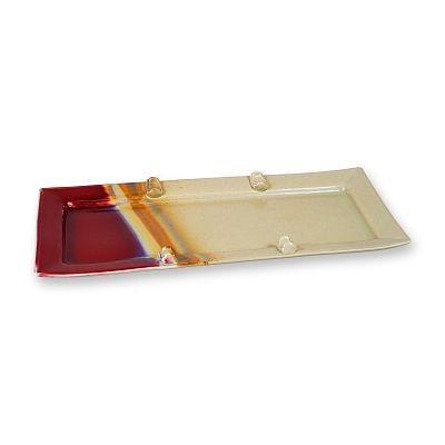 Jay Trenchard Large Rectangular Studio Pottery Platter, 2000. A large contemporary rectangular 