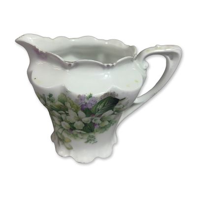 RS Prussia Porcelain Floral Motif Creamer. RS Prussia porcelain creamer by Reinhold 