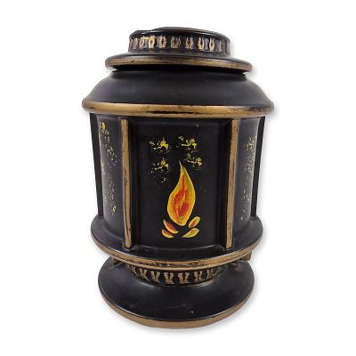 McCoy Pottery Black Ceramic Lantern Cookie Jar. McCoy Pottery ceramic cookie jar in the form of 