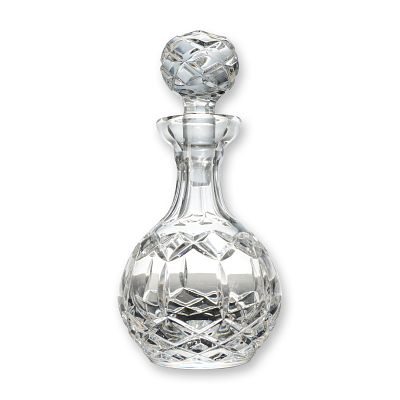 Lead Crystal Decanter with Stopper Attributed to Waterford, Glandore Pattern. This cut lead 