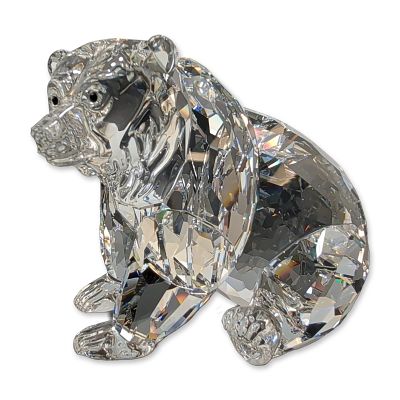 Swarovski Crystal Bear Figurine, Grizzly. Swarovski Grizzly bear figurine in faceted and molded 