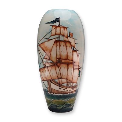 Moorcroft Pottery by Sally Tuffin Limited Edition Vase, H.M.S. Sirius. Moorcroft Pottery limited 